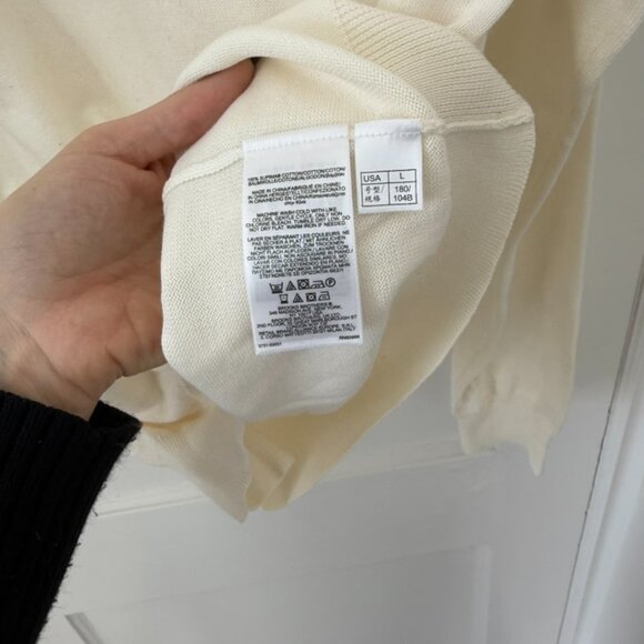 Brooks Brothers Cream Crewneck Sweater - Picture 3 of 3